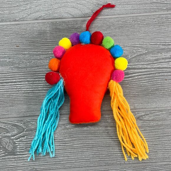 Ashland Sugar Skull Plush Dia De Los Muertos Day Of The Dead Felt Ornament NEW! - Picture 4 of 6